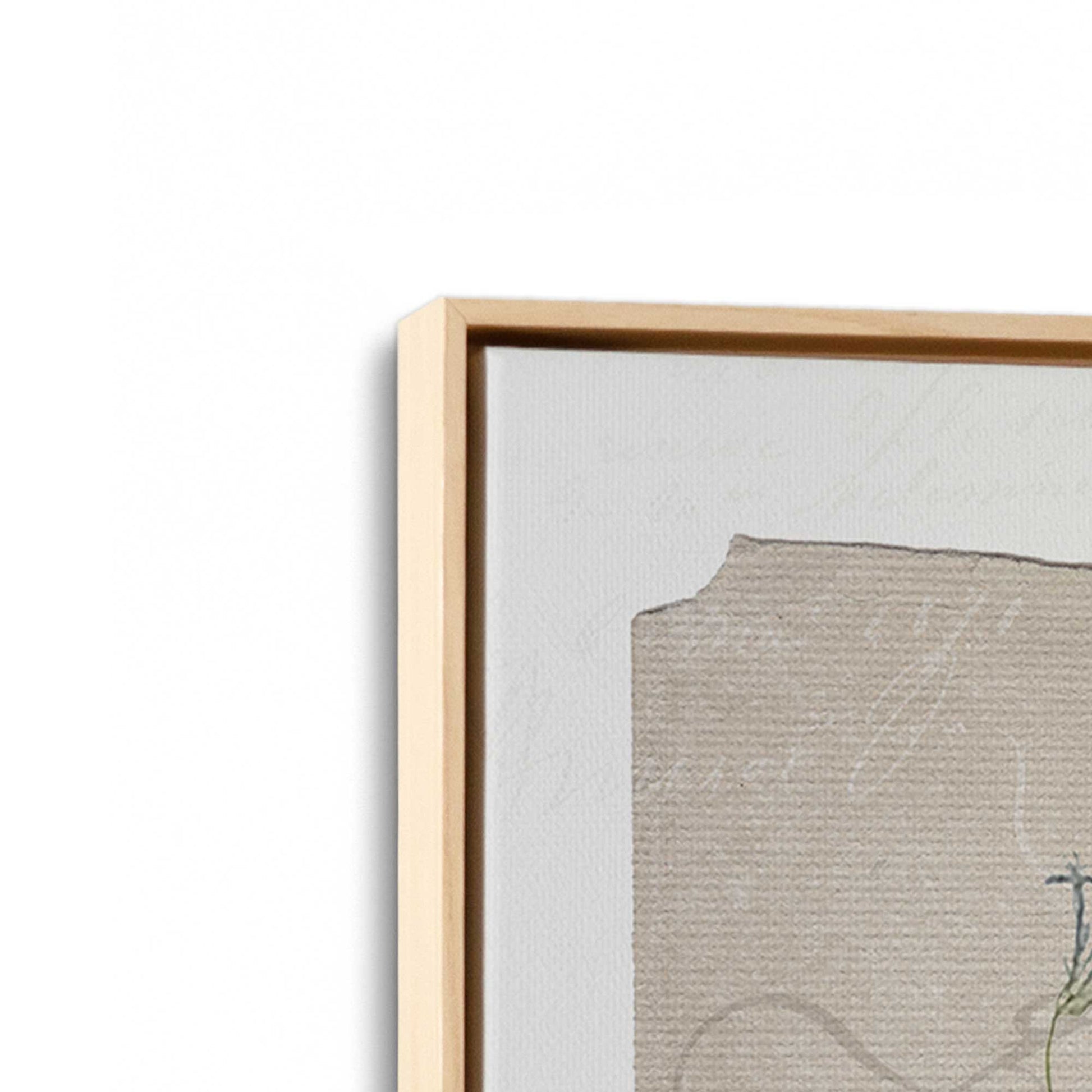 [Color:American Maple], Picture of art in a American Maple frame at an angle