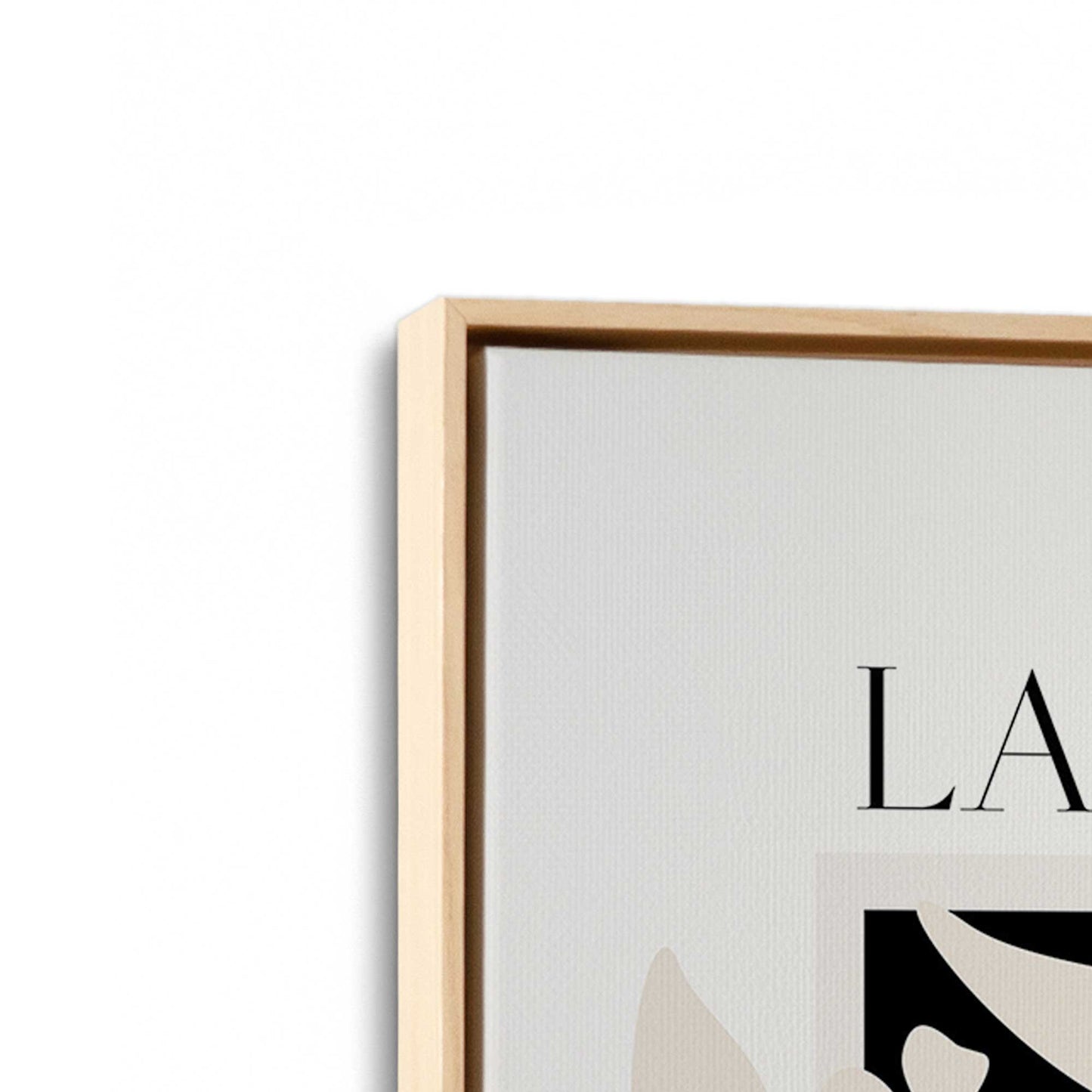 [Color:American Maple], Picture of art in a American Maple frame at an angle