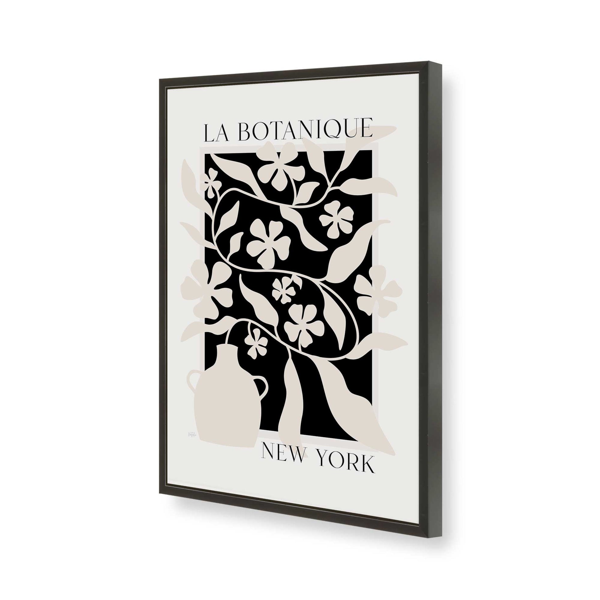 [Color:Satin Black], Picture of art in a Satin Black frame of the corner