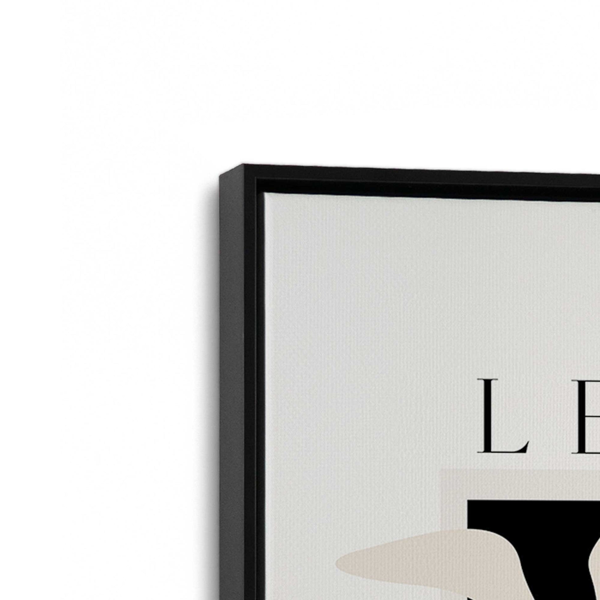[Color:Satin Black], Picture of art in a Satin Black frame at an angle