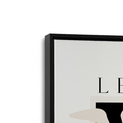 [Color:Satin Black], Picture of art in a Satin Black frame at an angle