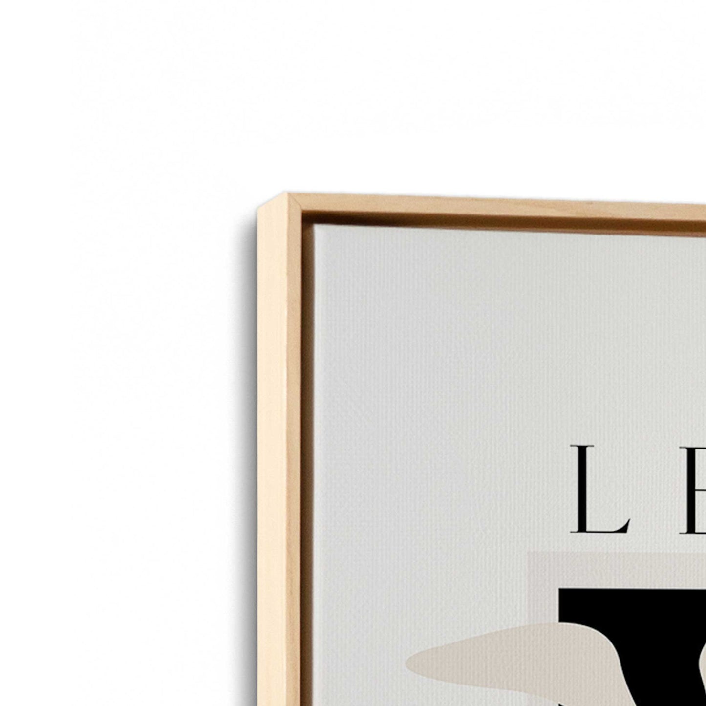 [Color:American Maple], Picture of art in a American Maple frame at an angle