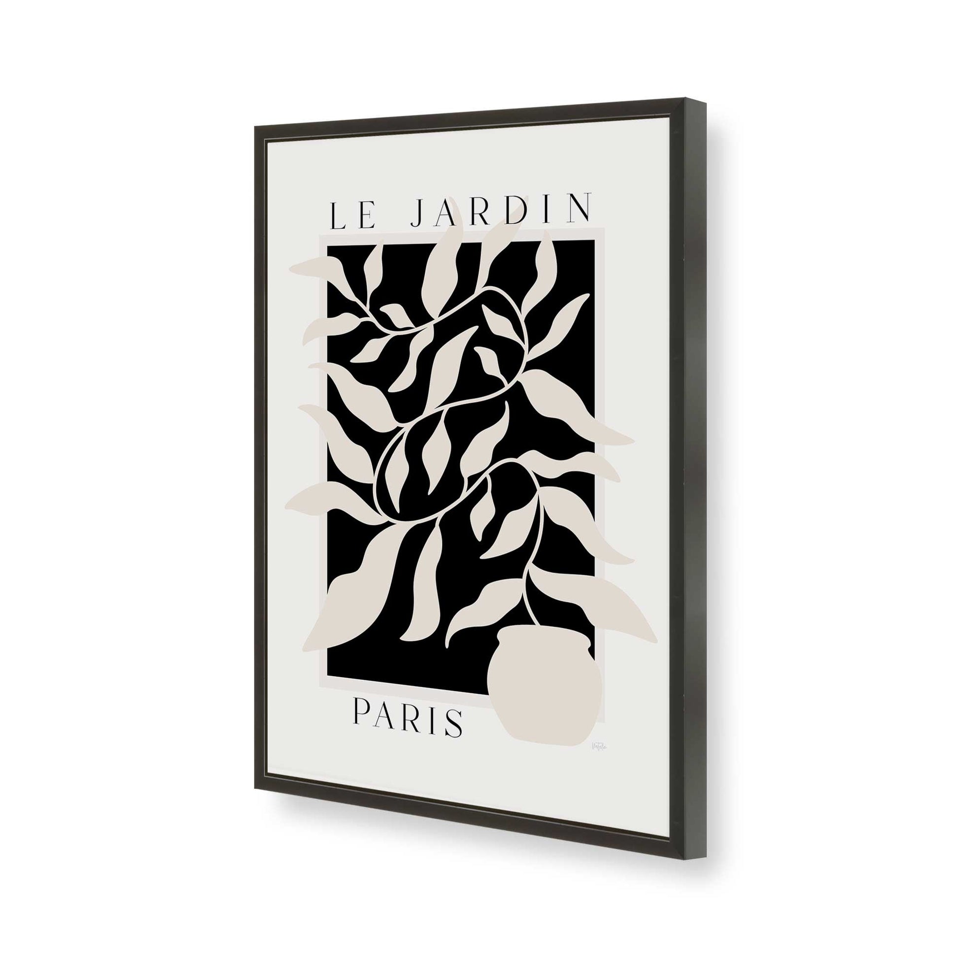 [Color:Satin Black], Picture of art in a Satin Black frame of the corner