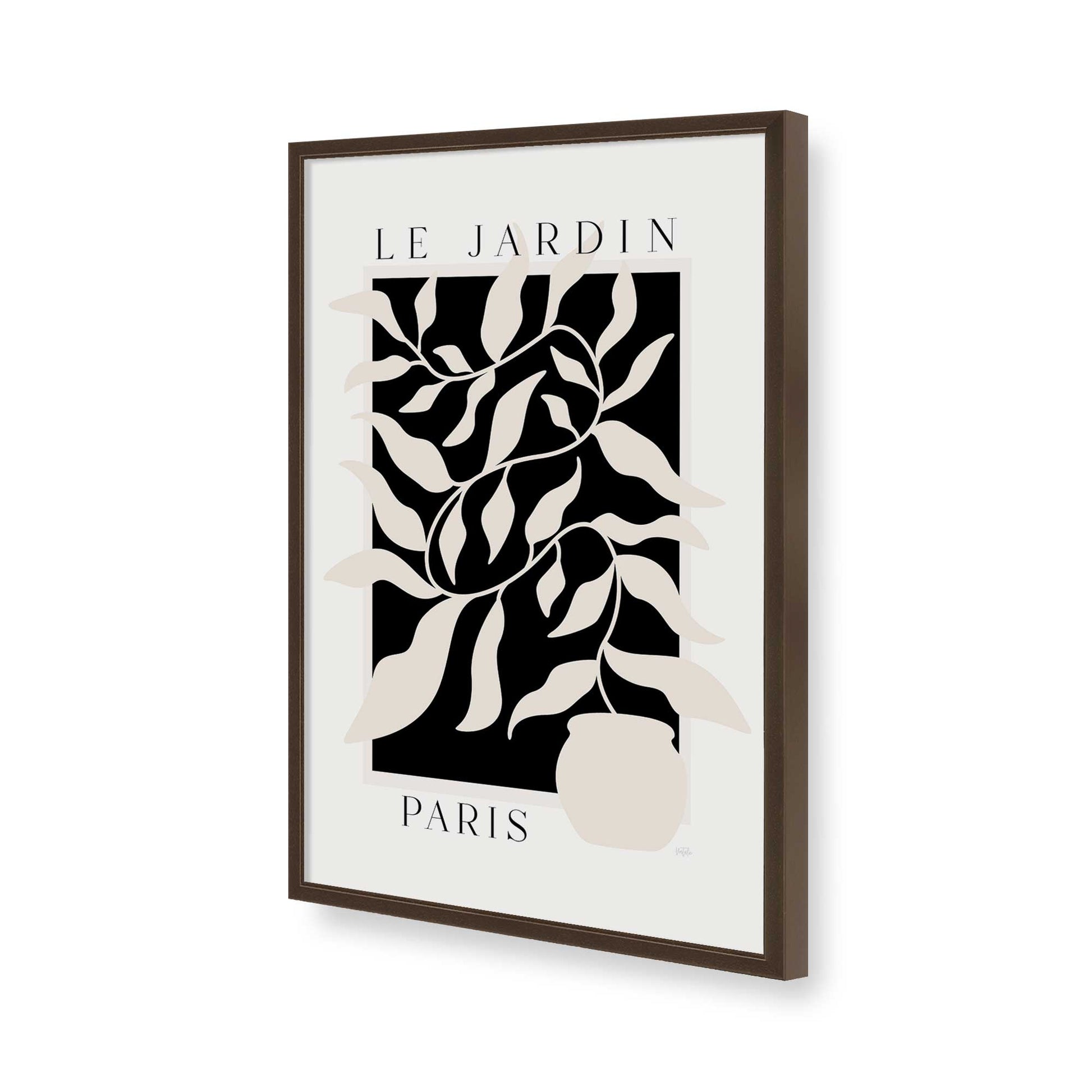 [Color:Brown], Picture of art in a Brown frame of the corner