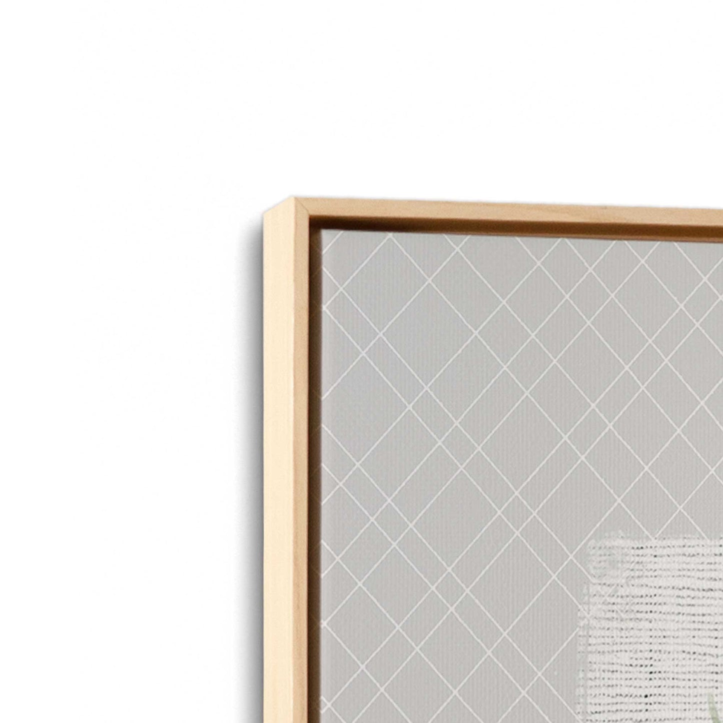 [Color:American Maple], Picture of art in a American Maple frame at an angle