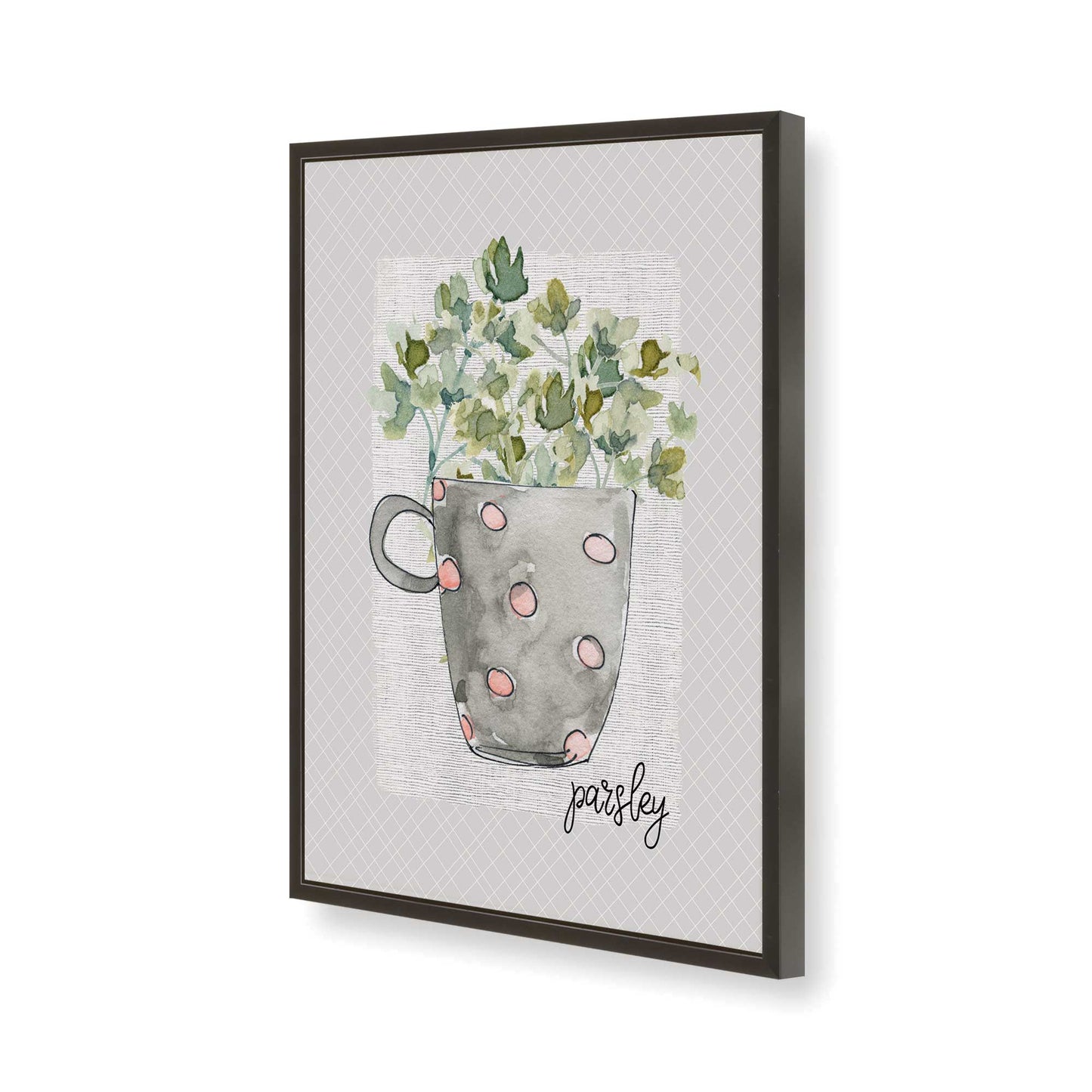[Color:Satin Black], Picture of art in a Satin Black frame of the corner
