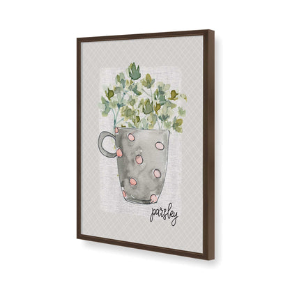 [Color:Brown], Picture of art in a Brown frame of the corner