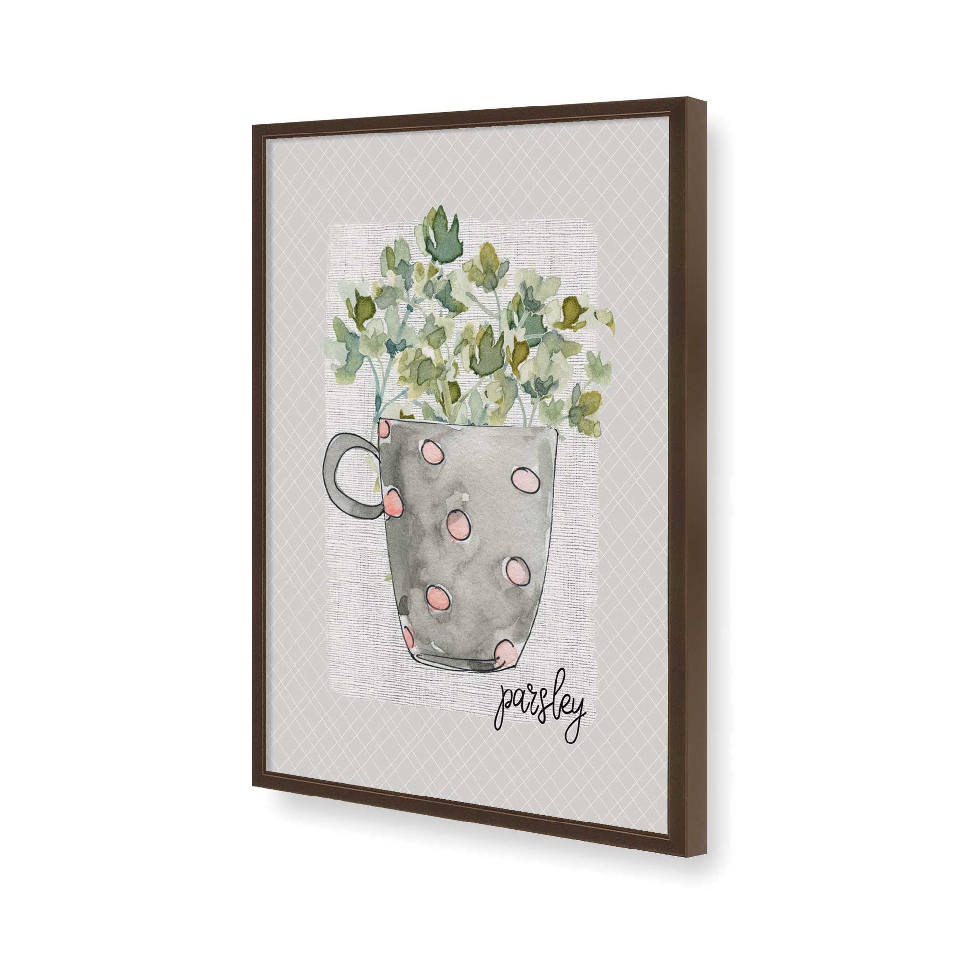 [Color:Belvinder Brown], Picture of art in a Belvinder Brown frame of the corner