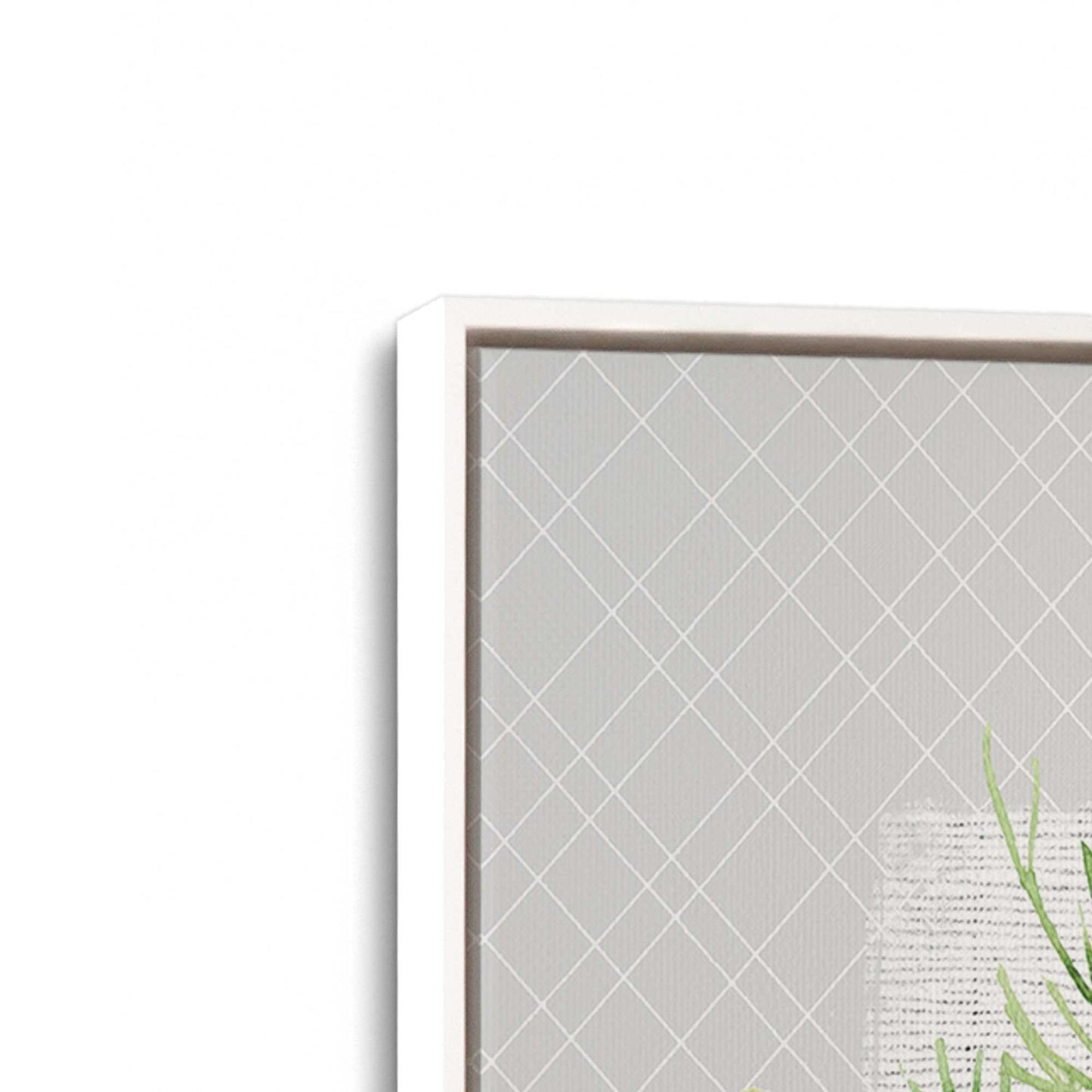 [Color:Opaque White], Picture of art in a White frame at an angle