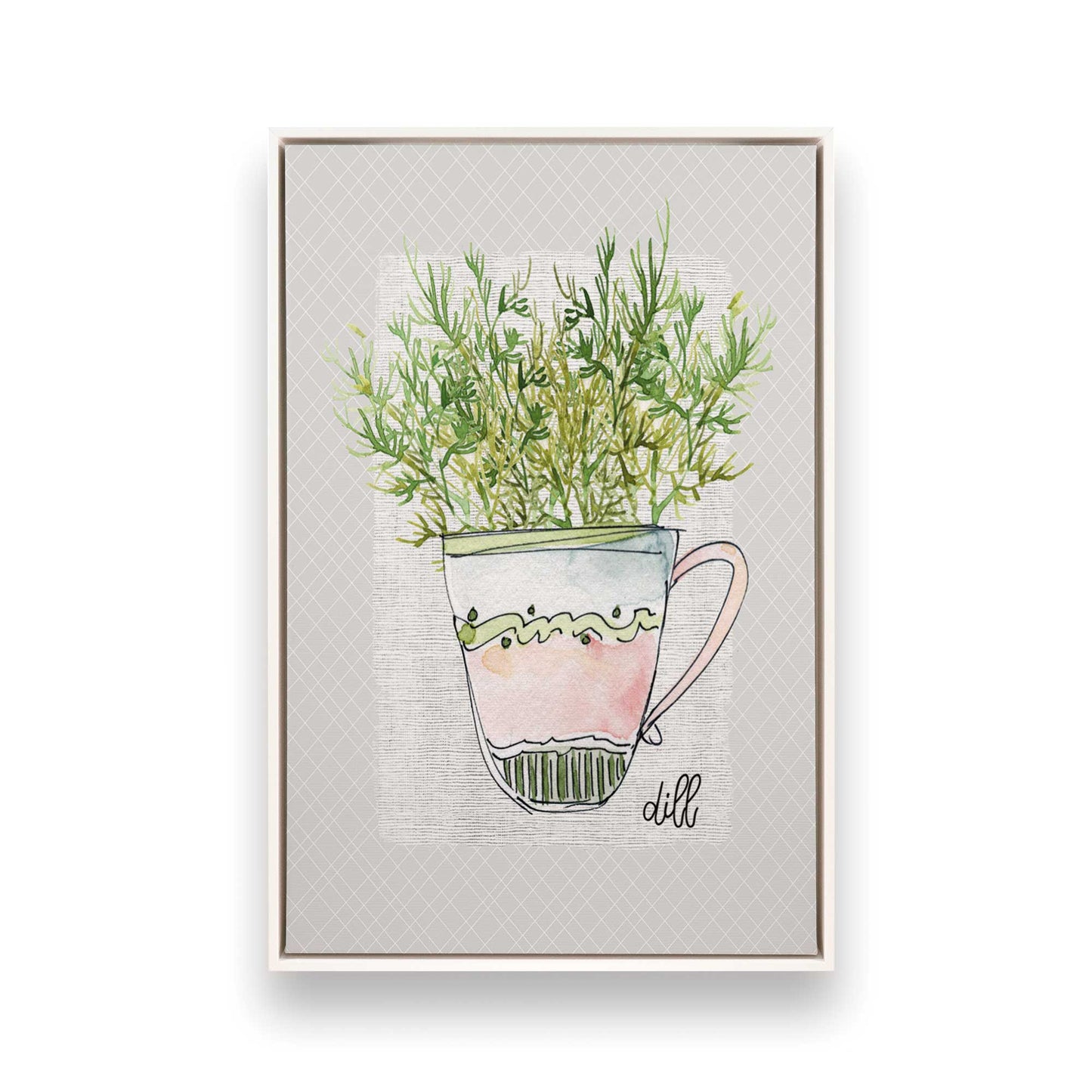 [Color:Opaque White], Picture of art in a White frame