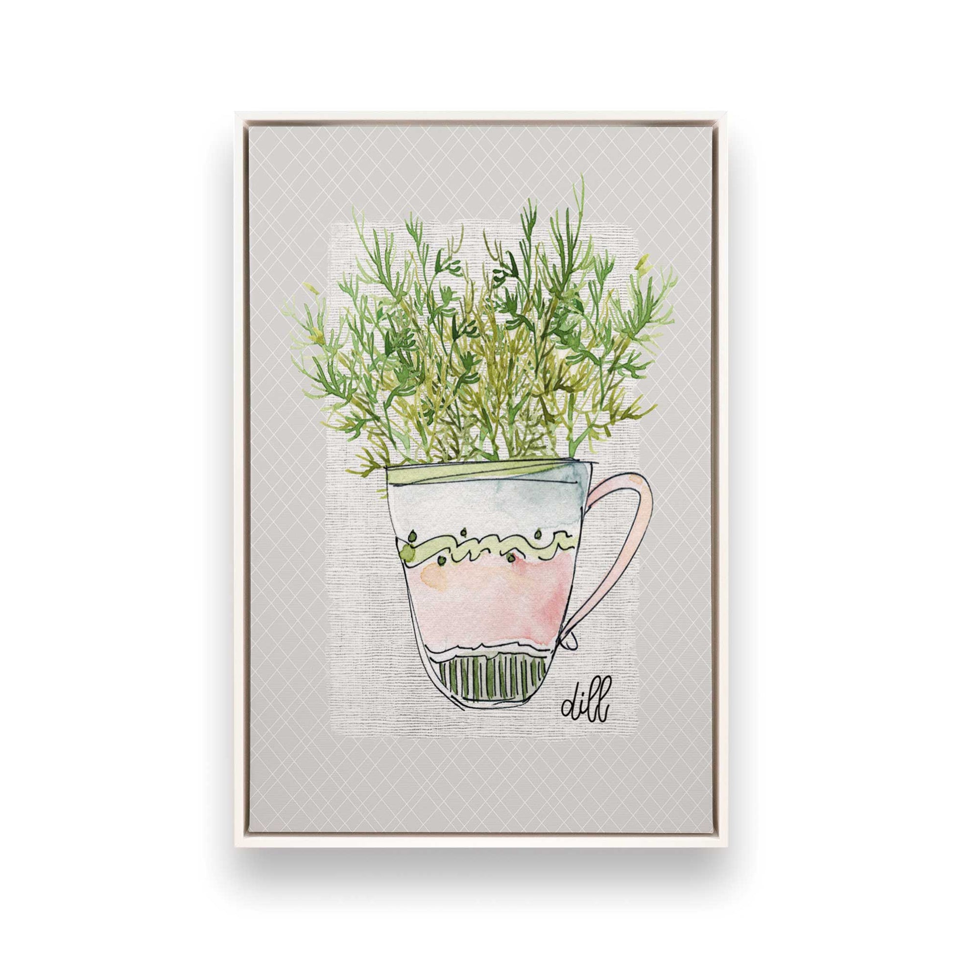 [Color:Opaque White], Picture of art in a White frame