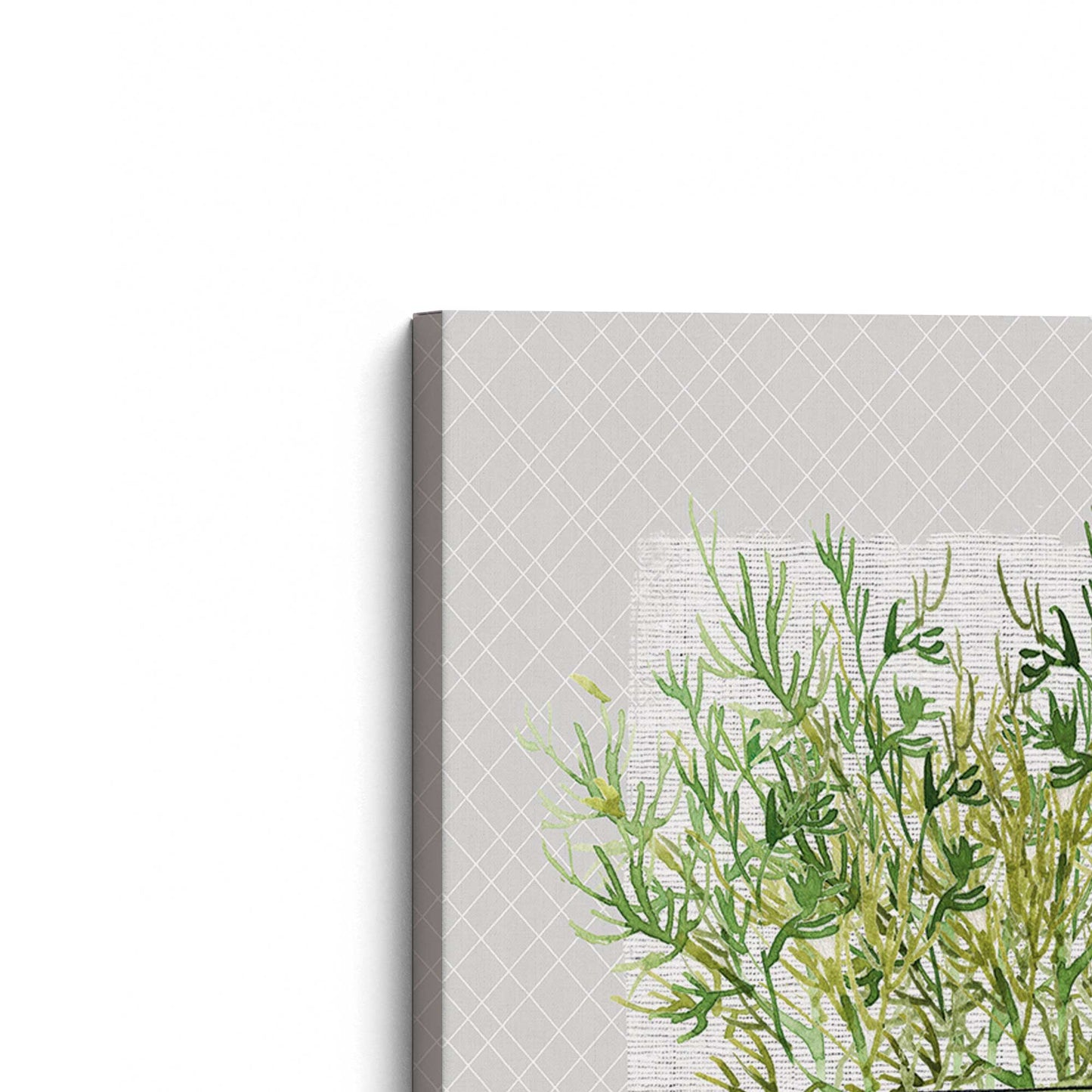 [Color:Stretched Canvas], Picture of the corner of the art