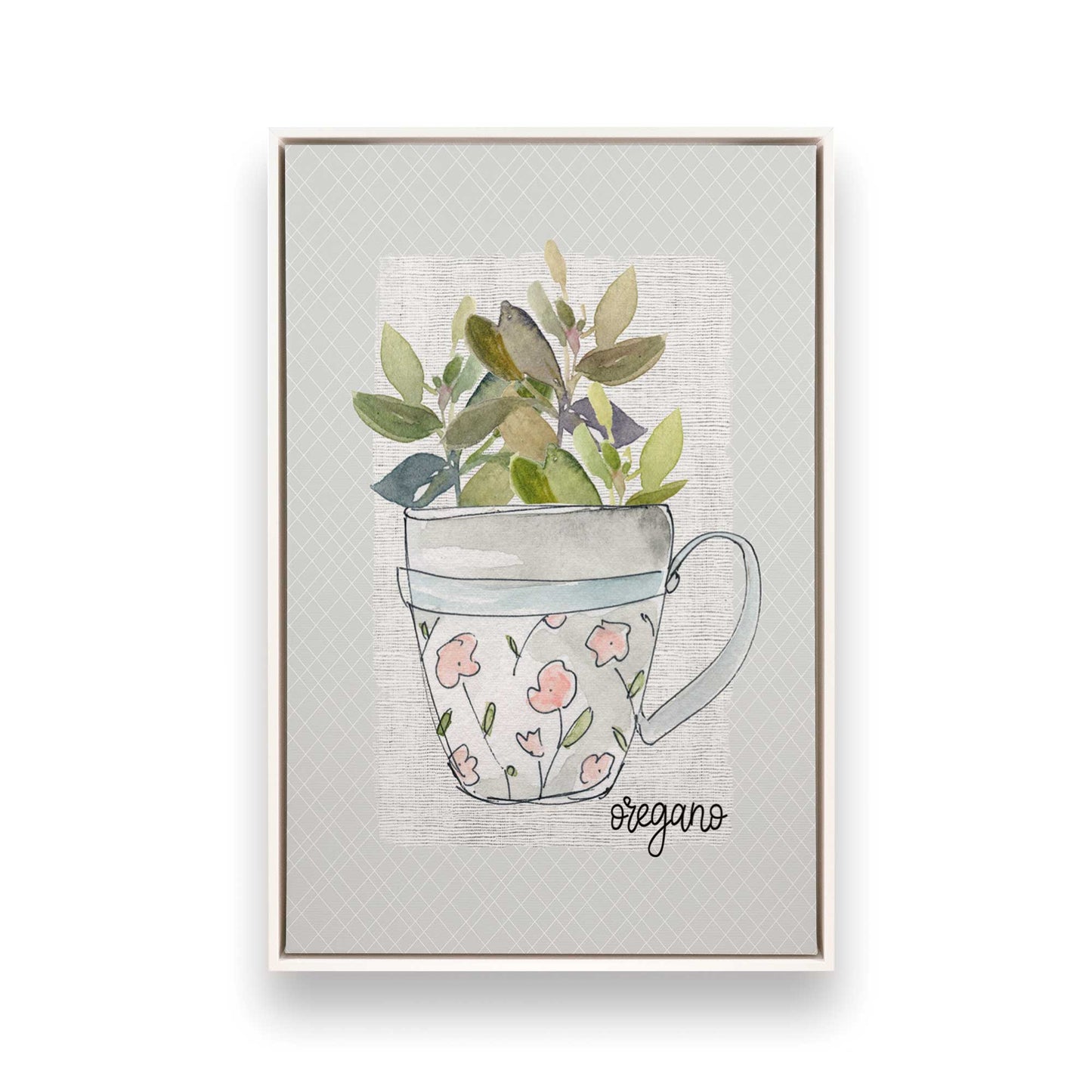 [Color:Opaque White], Picture of art in a White frame