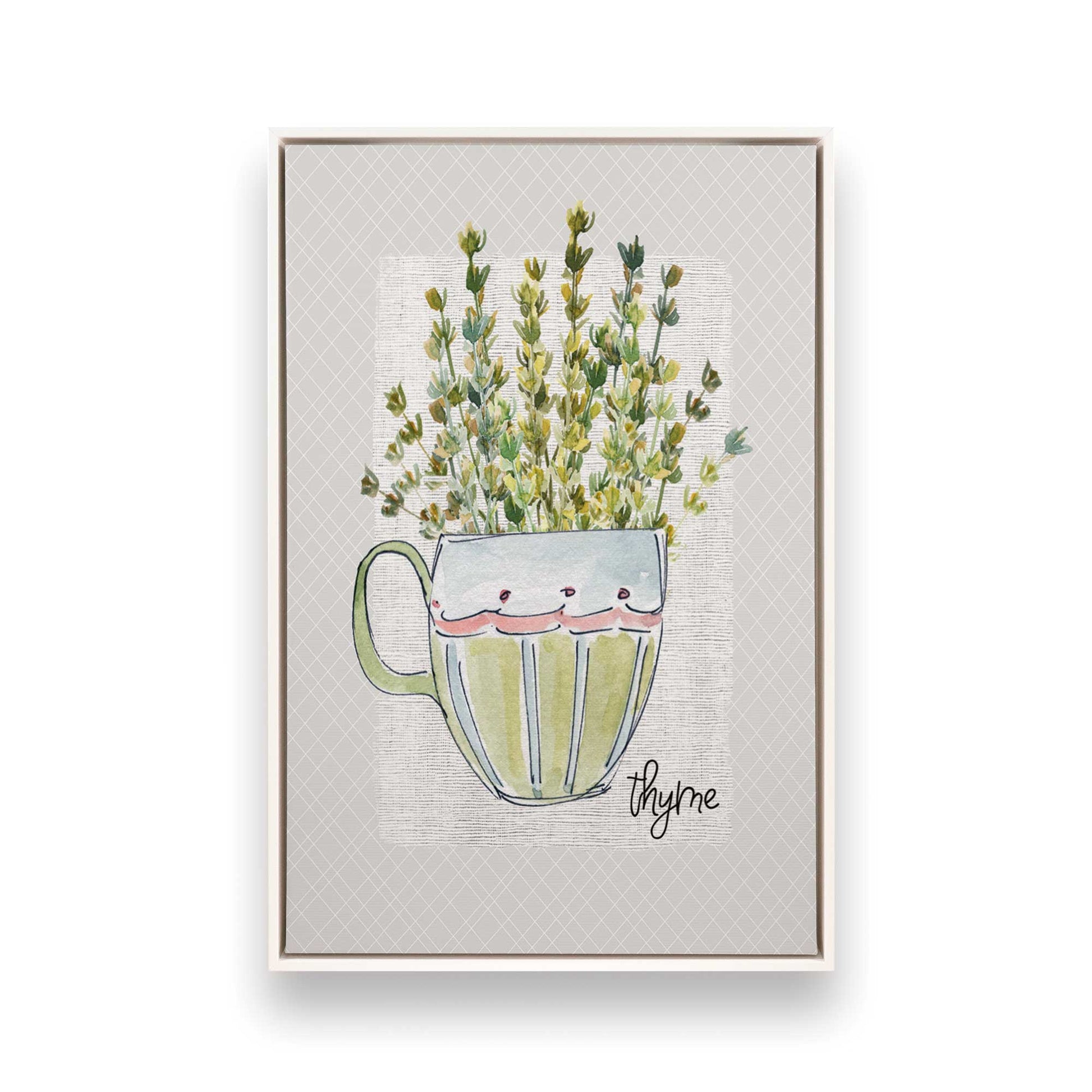 [Color:Opaque White], Picture of art in a White frame