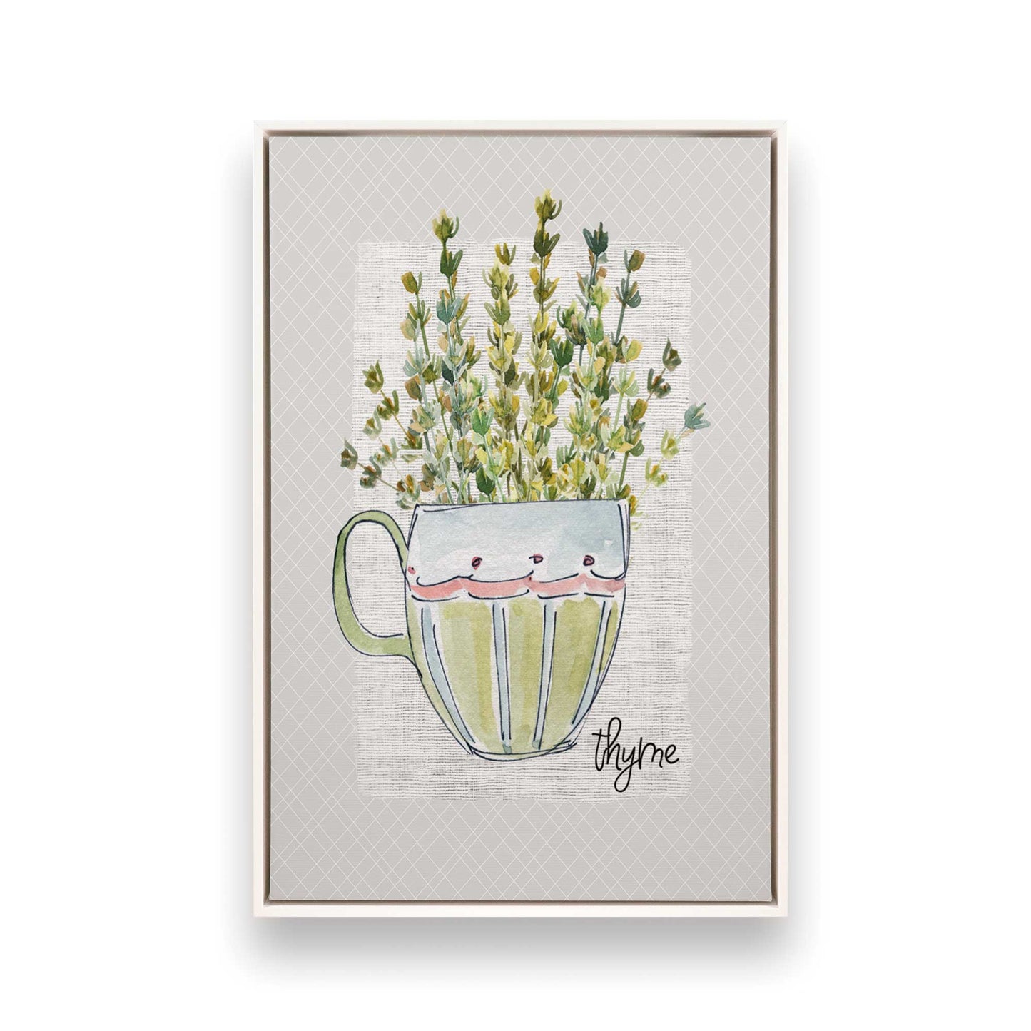 Happy Herbs, Set of 4 Canvas Prints