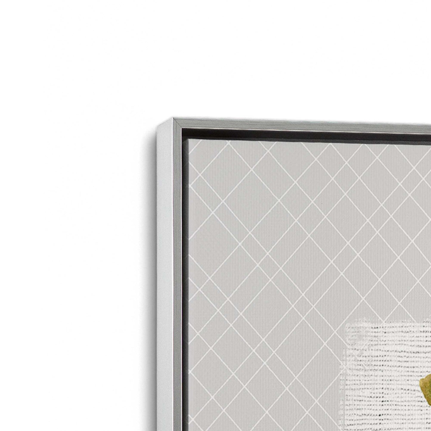 [Color:Polished Chrome], Picture of art in a Polished Chrome frame at an angle