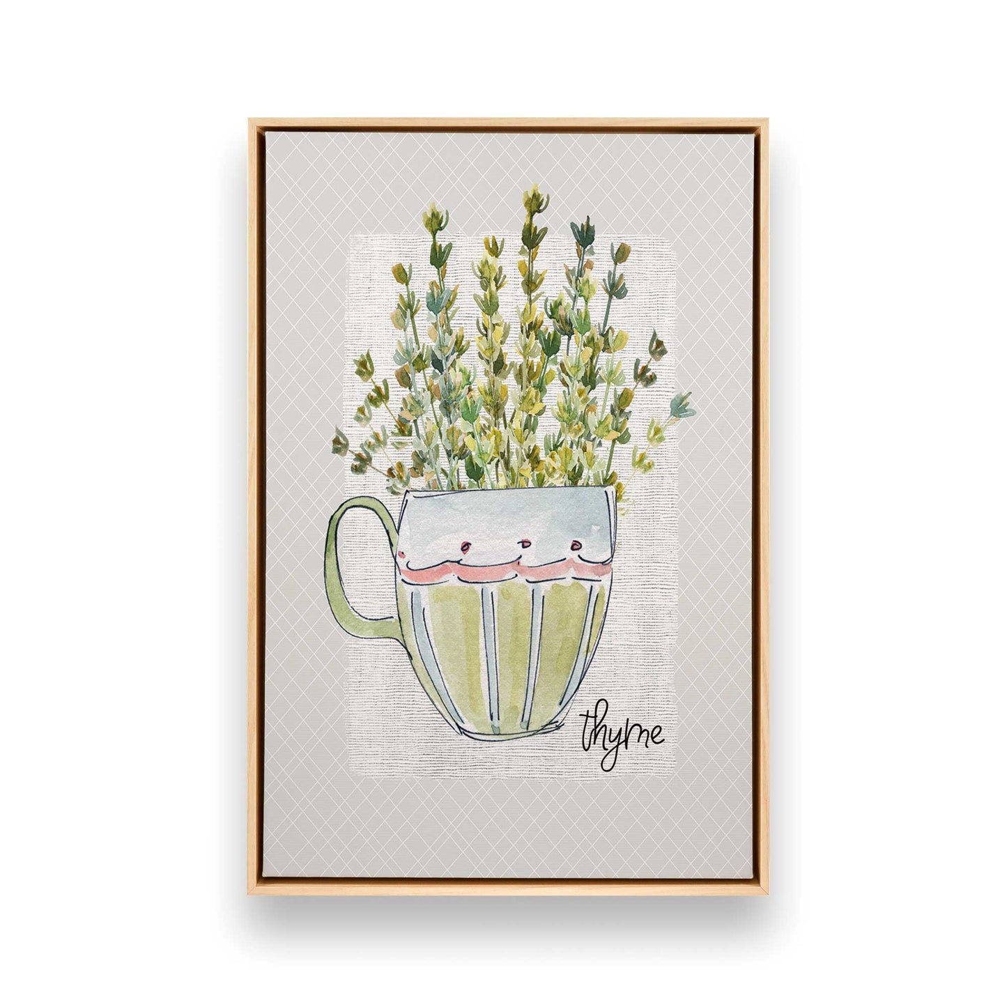 Happy Herbs, Set of 4 Canvas Prints