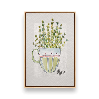 Happy Herbs, Set of 4 Canvas Prints