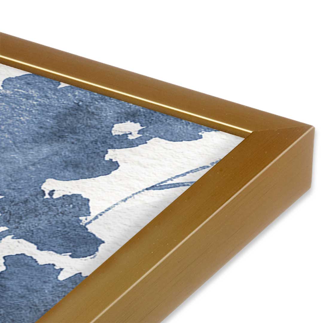 [Color:Polished Gold], Picture of art in a Polished Gold frame at an angle