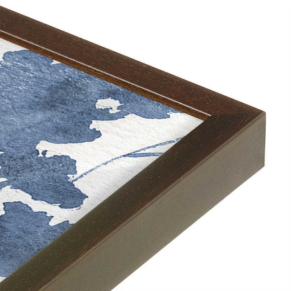 [Color:Brown], Picture of art in a Brown frame at an angle