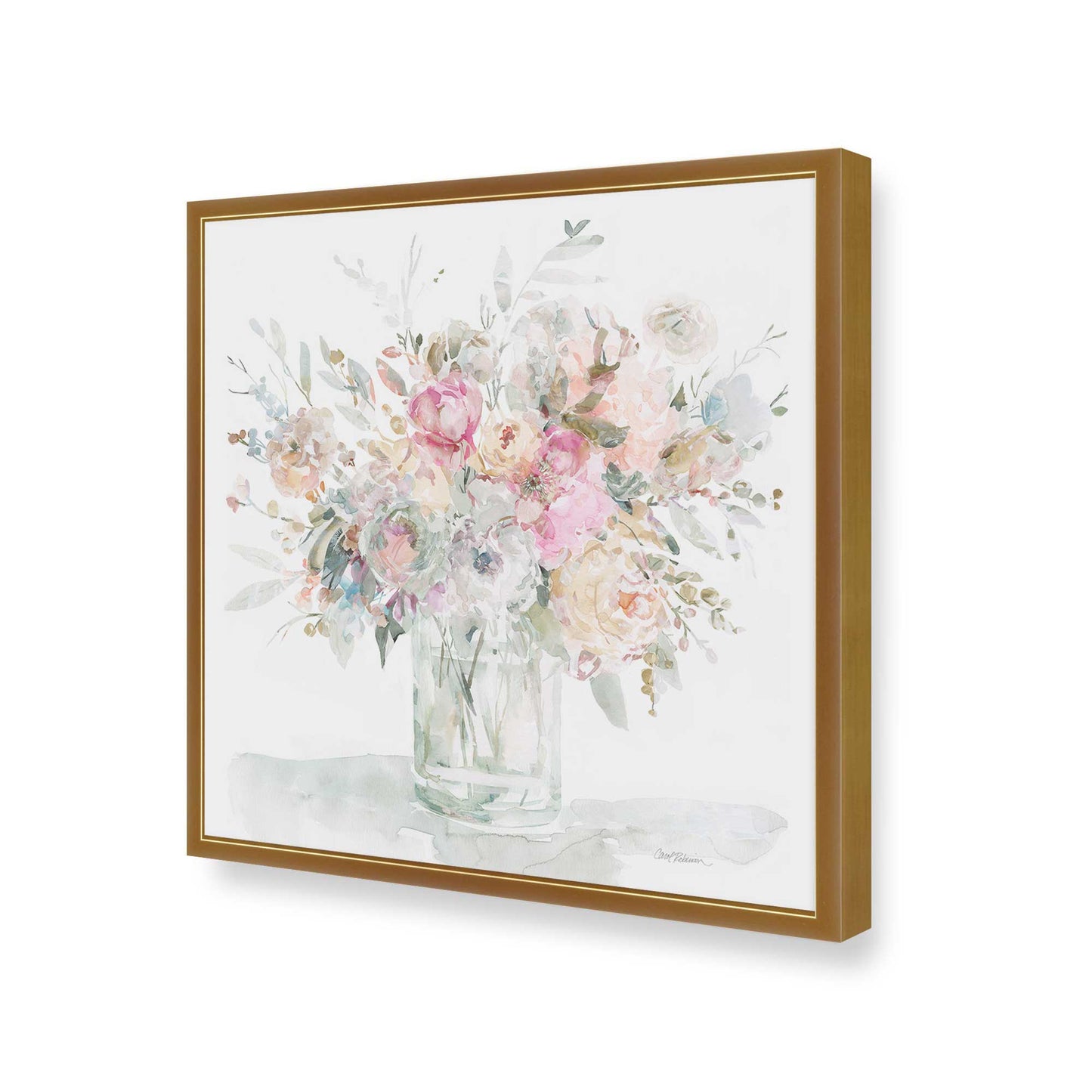 [Color:Polished Gold], Picture of art in a Polished Gold frame of the corner
