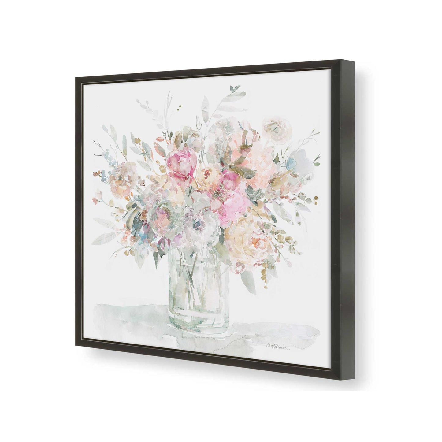 [Color:Satin Black], Picture of art in a Satin Black frame of the corner