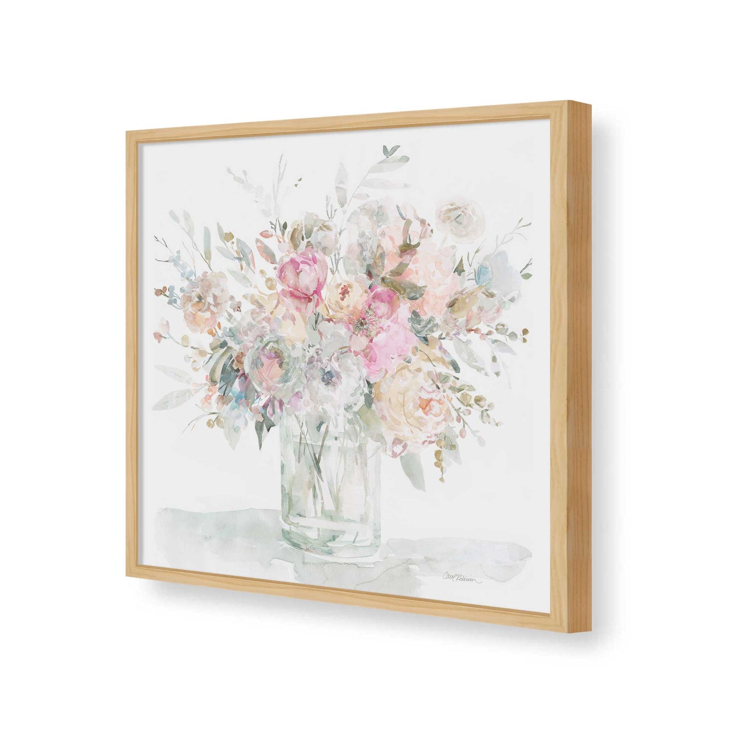 [Color:American Maple], Picture of art in a American Maple frame of the corner