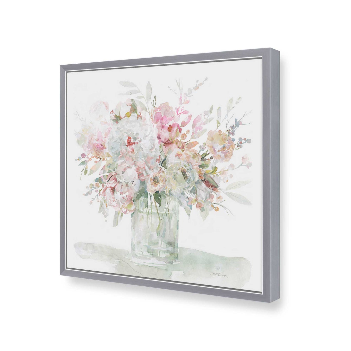 [Color:Polished Chrome], Picture of art in a Polished Chrome frame of the corner