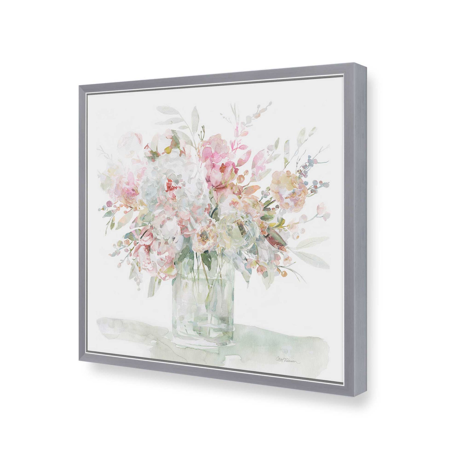 [Color:Polished Chrome], Picture of art in a Polished Chrome frame of the corner