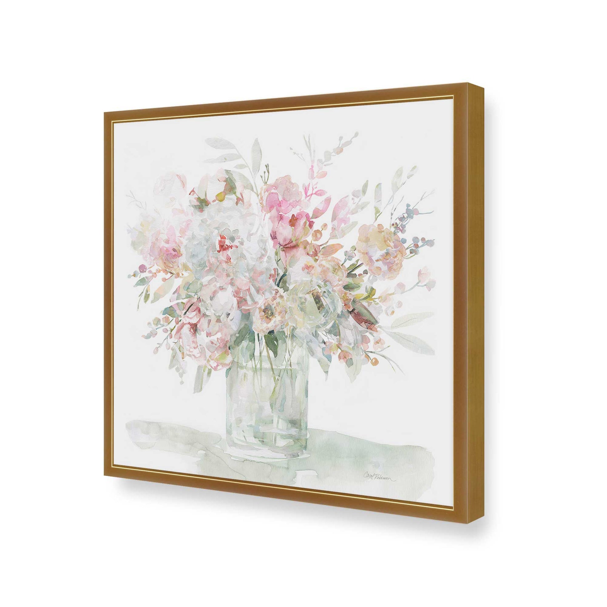 [Color:Polished Gold], Picture of art in a Polished Gold frame of the corner