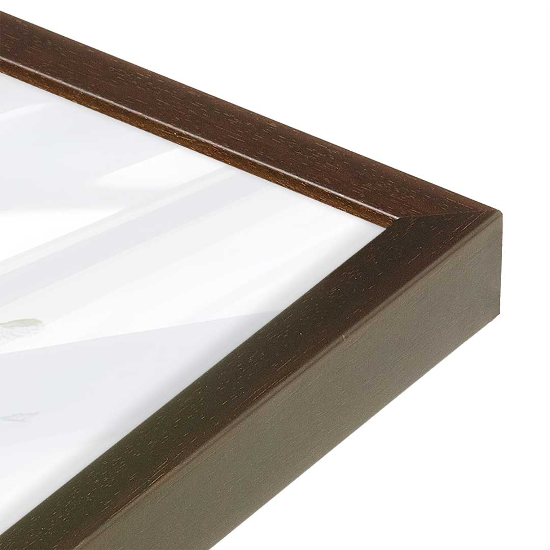 [Color:Espresso], Picture of art in a Espresso frame at an angle