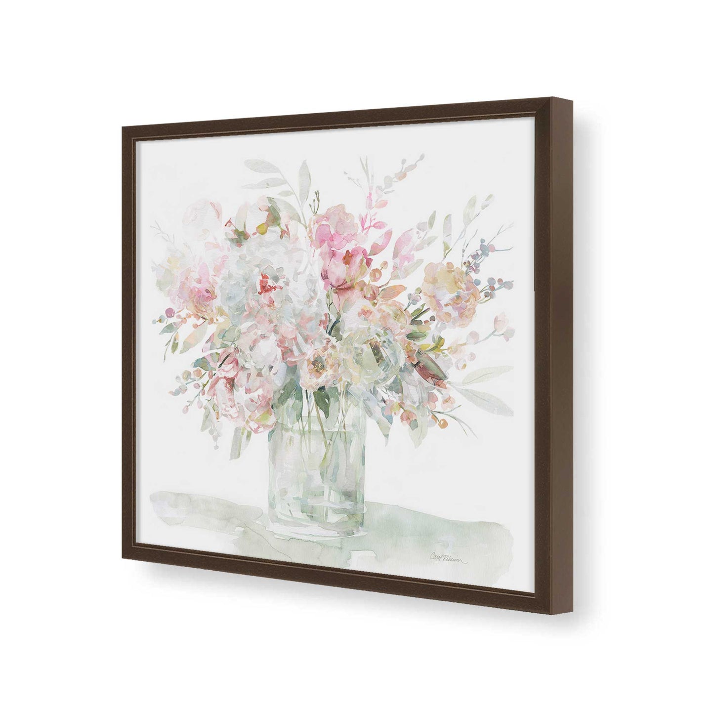 [Color:Espresso], Picture of art in a Espresso frame of the corner