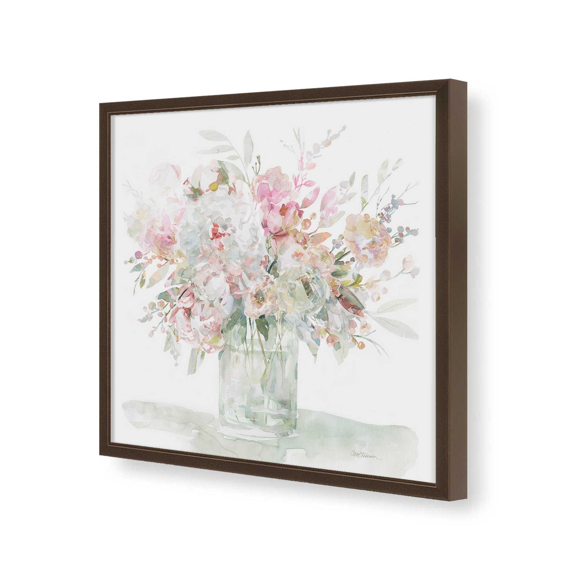 [Color:Espresso], Picture of art in a Espresso frame of the corner