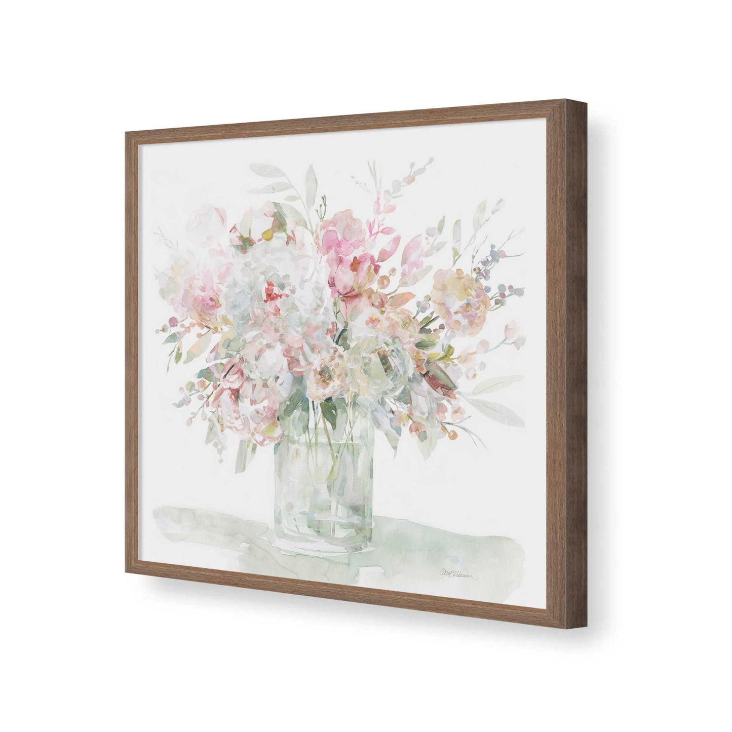 [Color:Walnut], Picture of art in a Walnut frame of the corner
