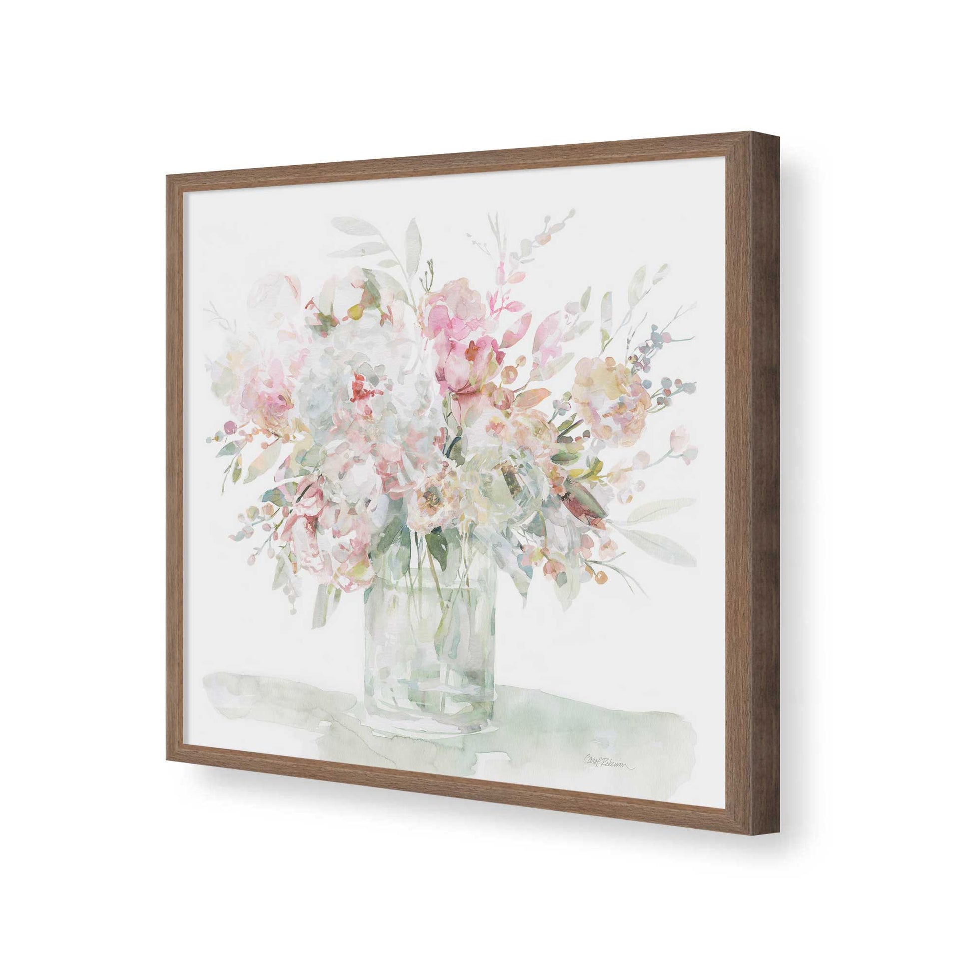 [Color:Walnut], Picture of art in a Walnut frame of the corner