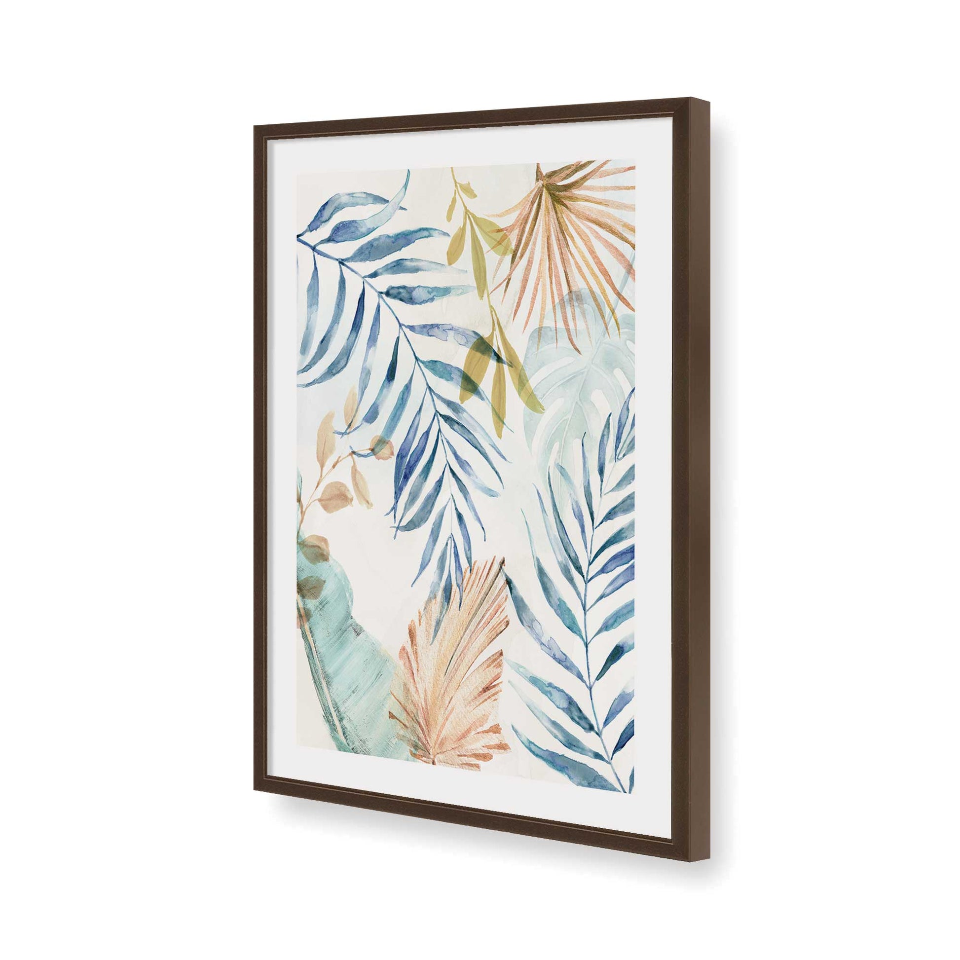 [Color:Brown], Picture of art in a Brown frame of the corner