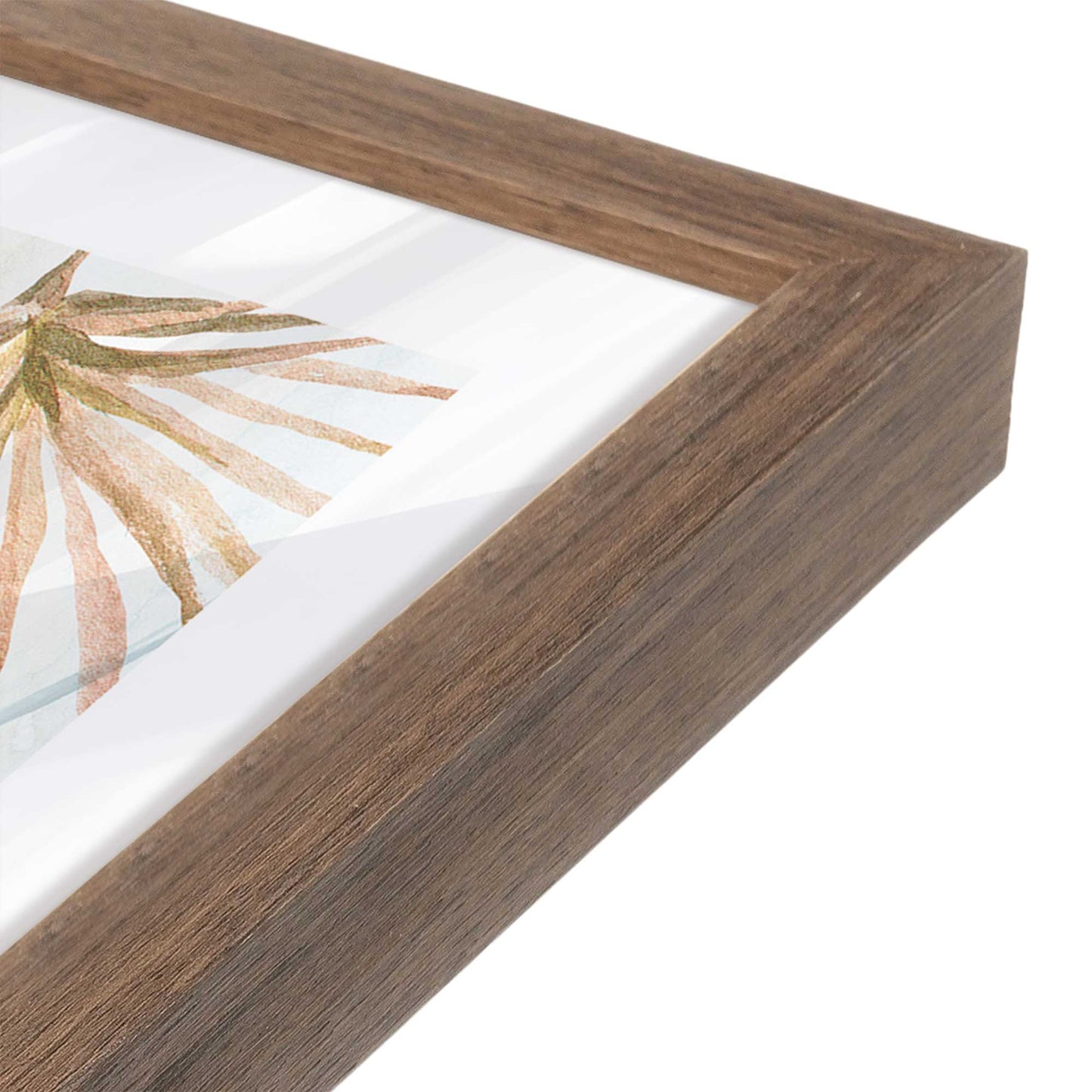 [Color:Walnut], Picture of art in a Walnut frame at an angle