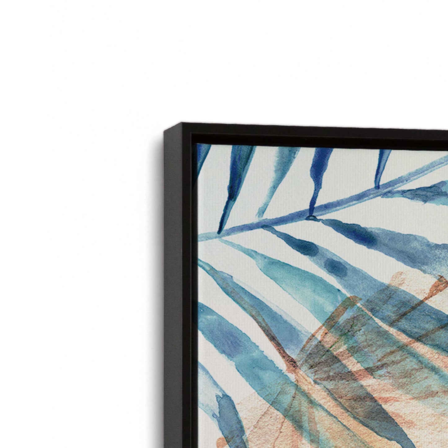 [Color:Satin Black], Picture of art in a Satin Black frame at an angle
