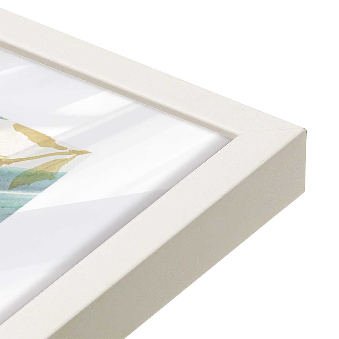 [Color:Opaque White], Picture of art in a Opaque White frame at an angle