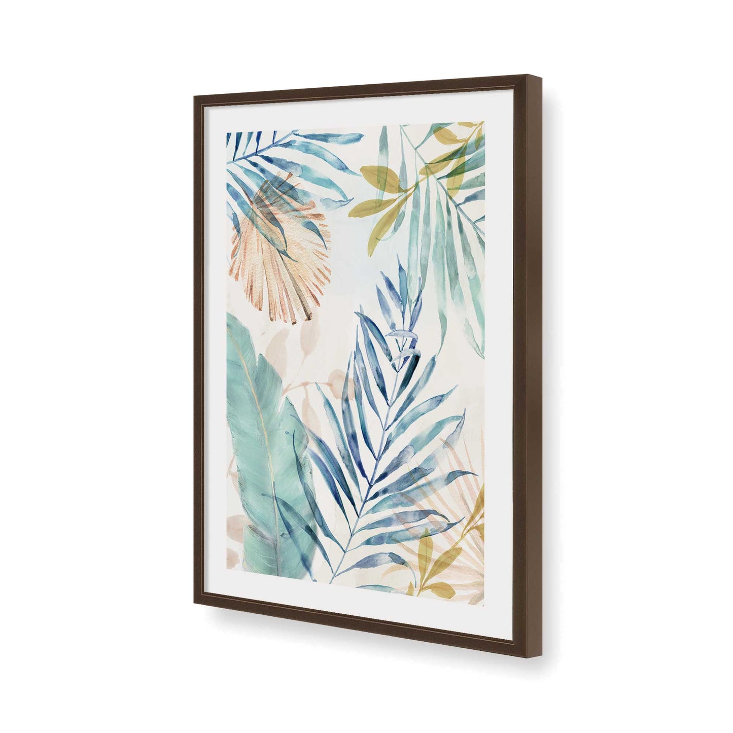 [Color:Brown], Picture of art in a Brown frame of the corner