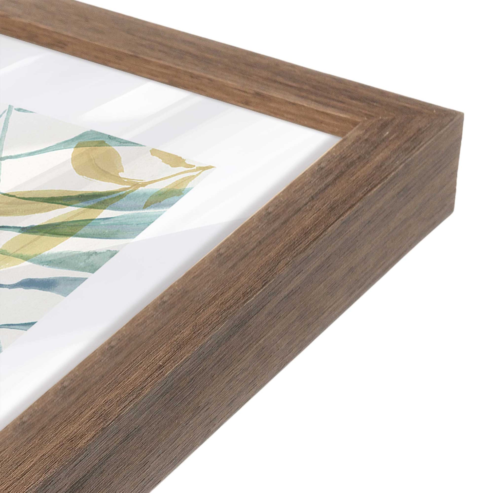 [Color:Walnut], Picture of art in a Walnut frame at an angle