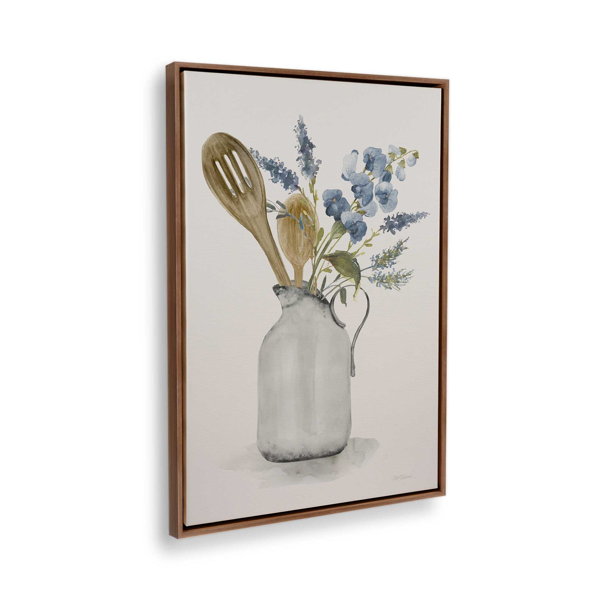 [Color:Walnut], Picture of the corner of the art