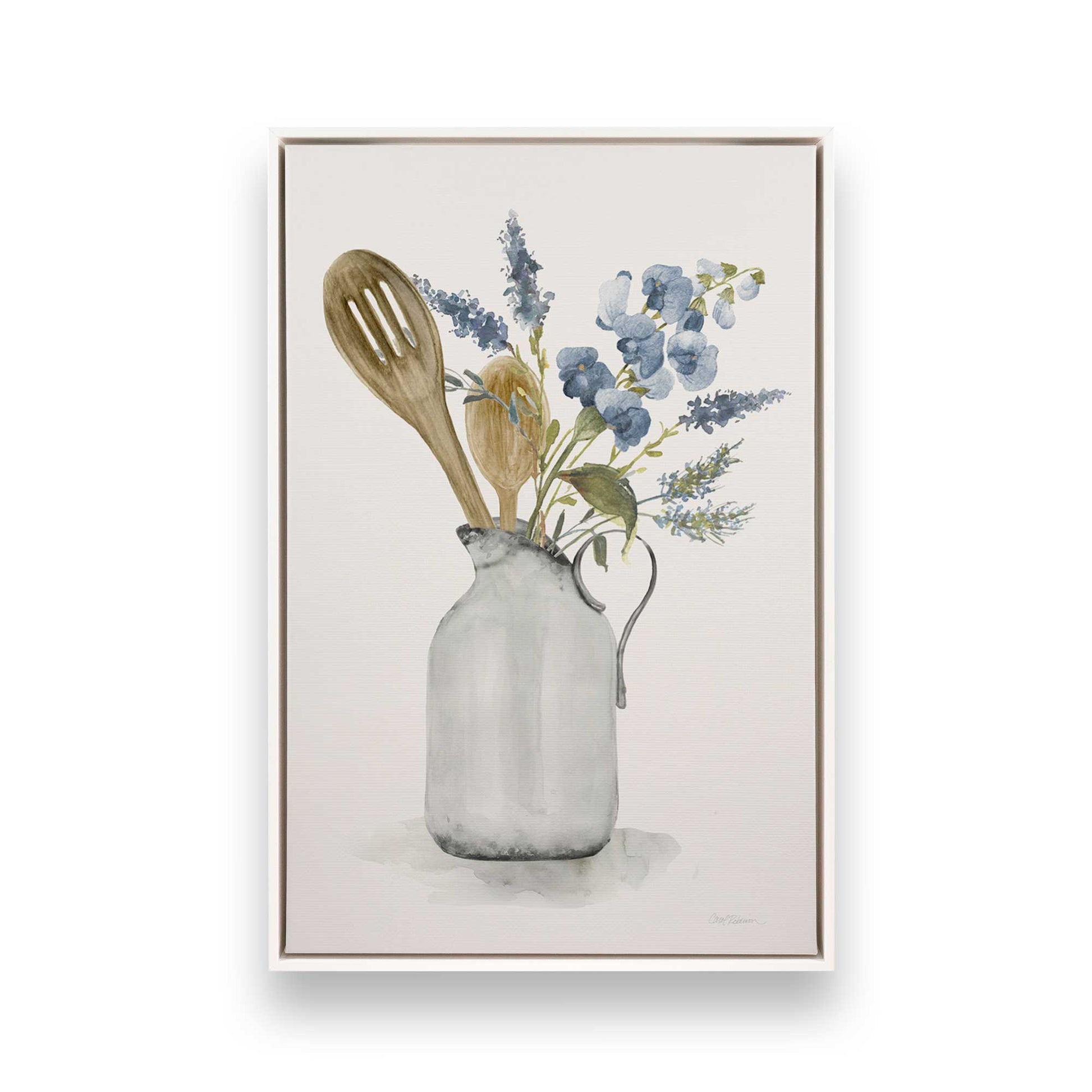 [Color:Opaque White], Picture of art in a White frame