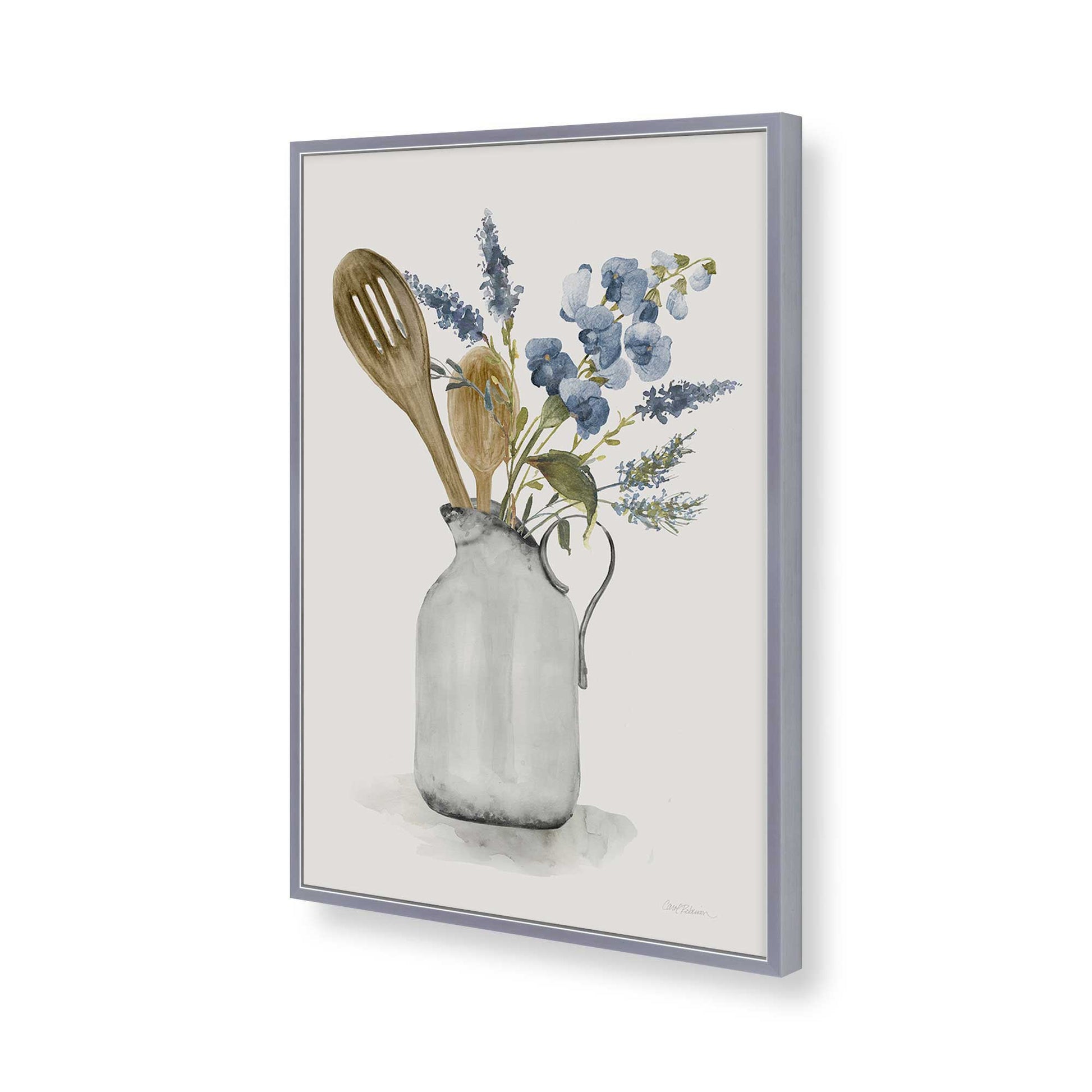 [Color:Polished Chrome], Picture of art in a Polished Chrome frame of the corner