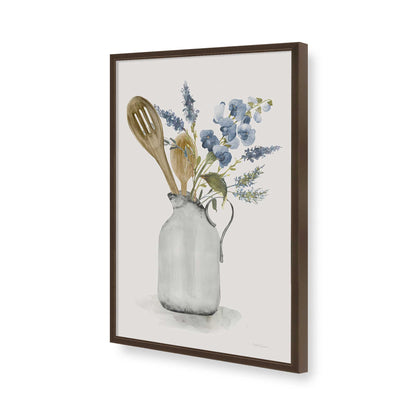 [Color:Brown], Picture of art in a Brown frame of the corner