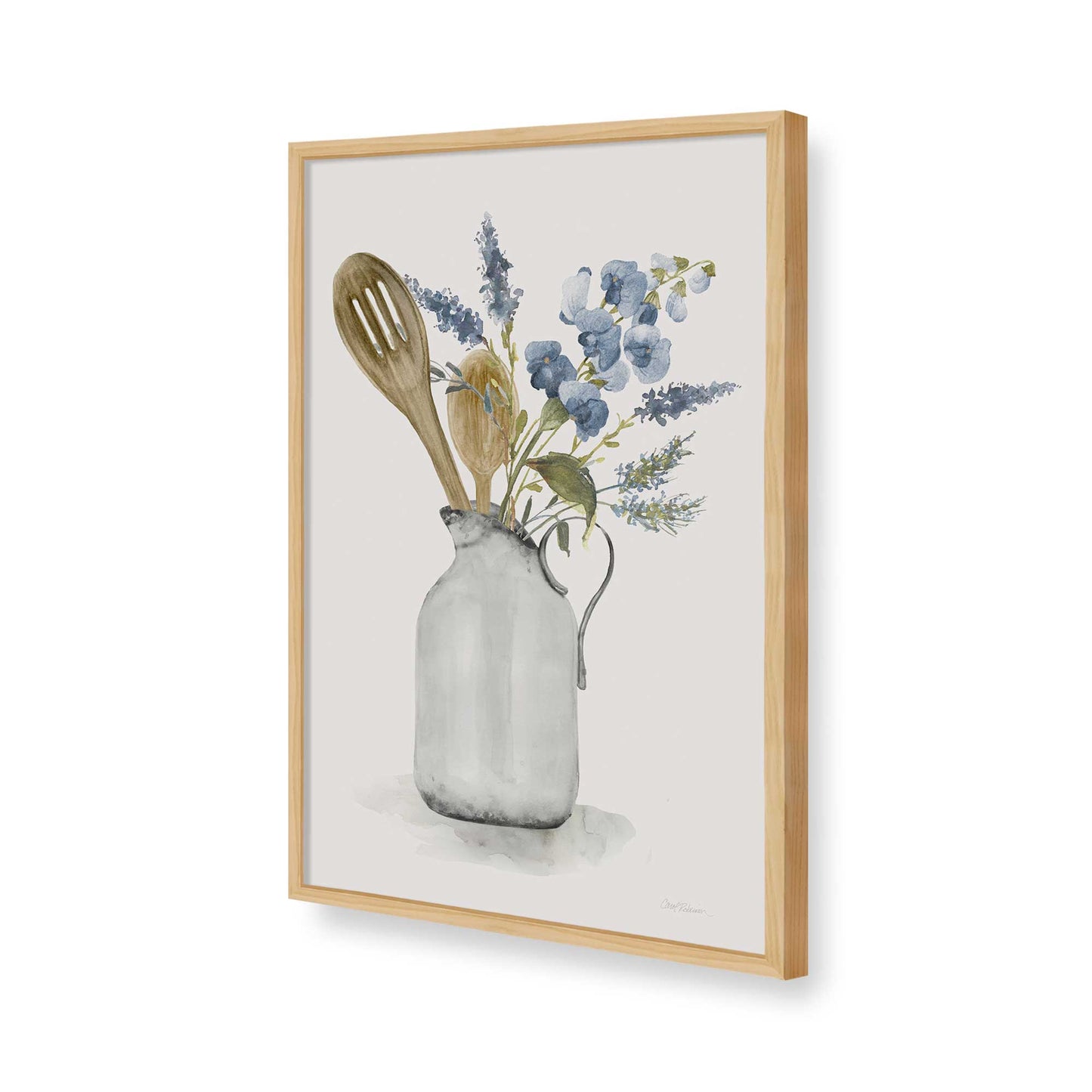 [Color:American Maple], Picture of art in a American Maple frame of the corner