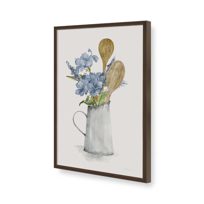 [Color:Brown], Picture of art in a Brown frame of the corner
