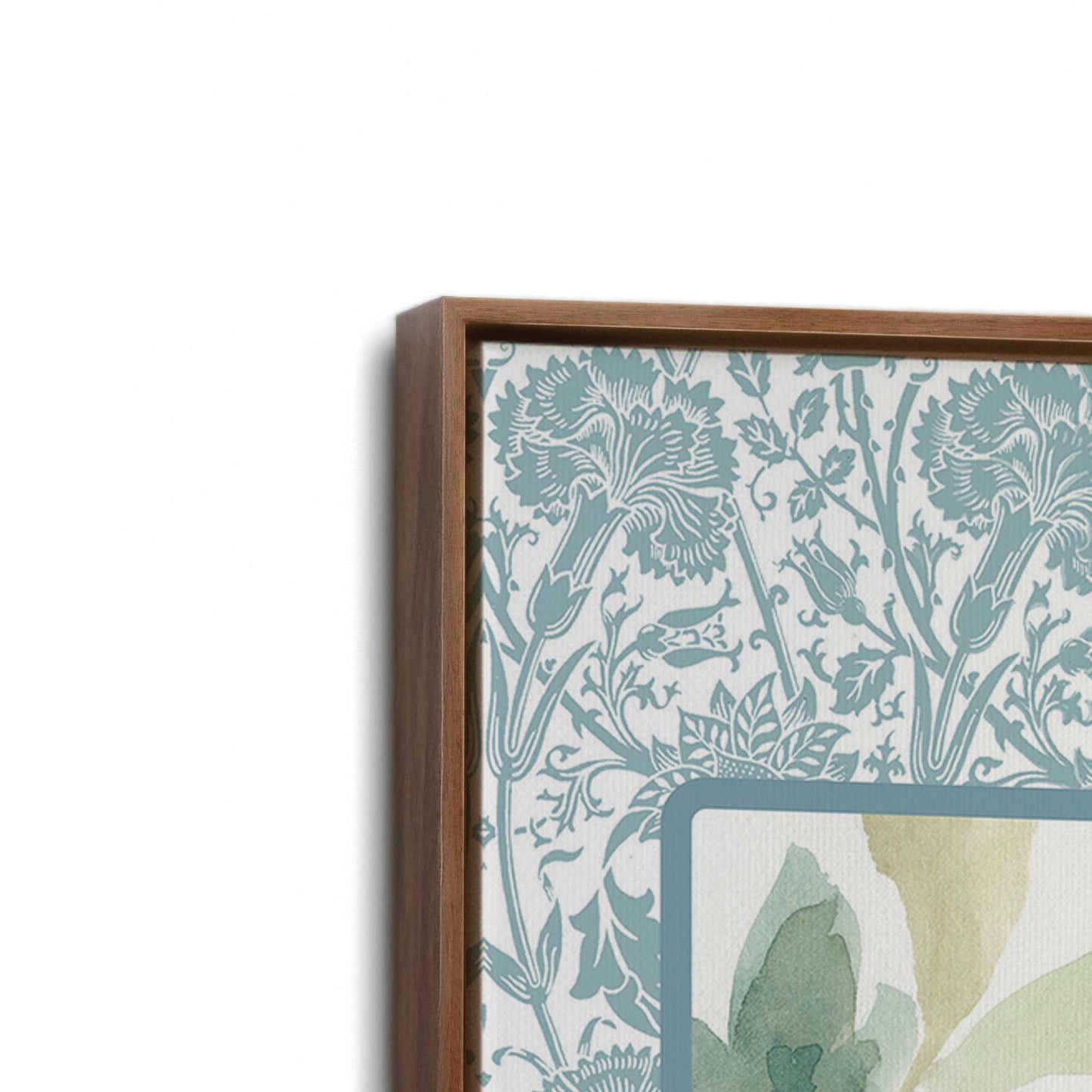 [Color:Walnut], Picture of art in a Walnut frame at an angle