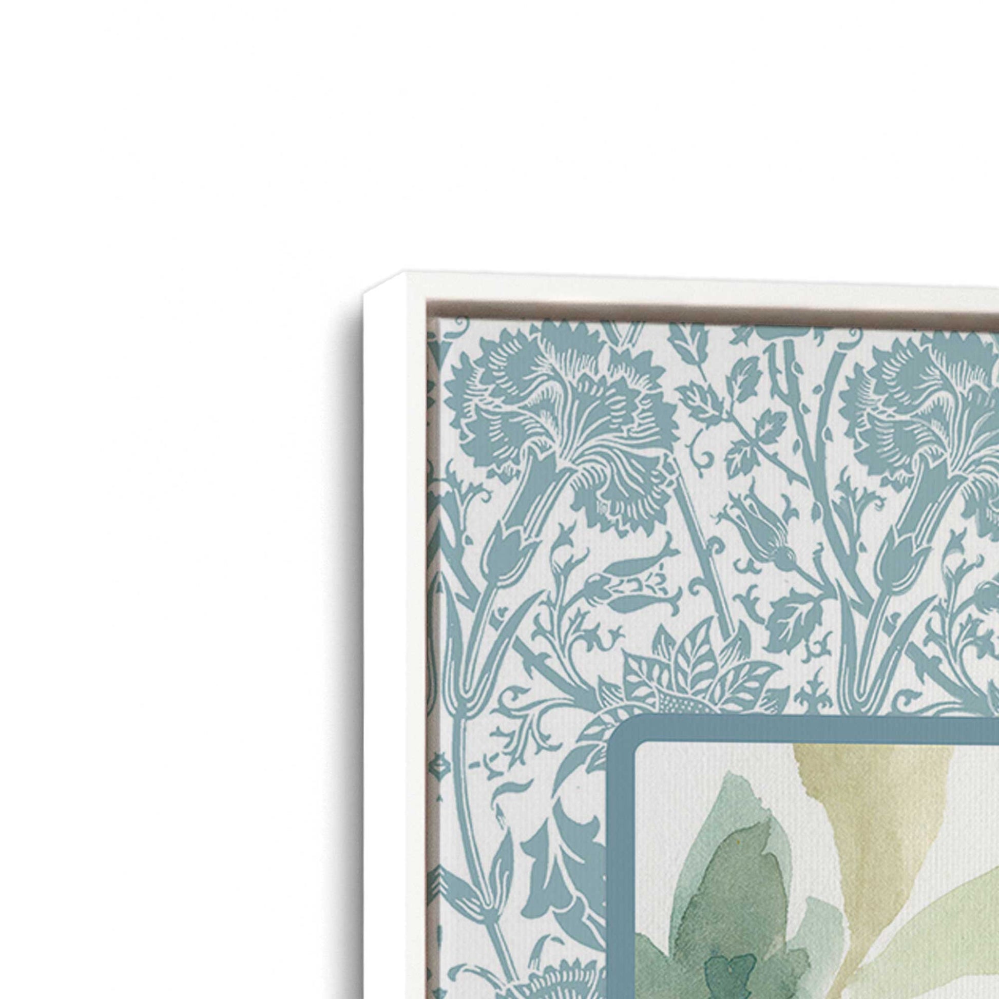[Color:Opaque White], Picture of art in a White frame at an angle