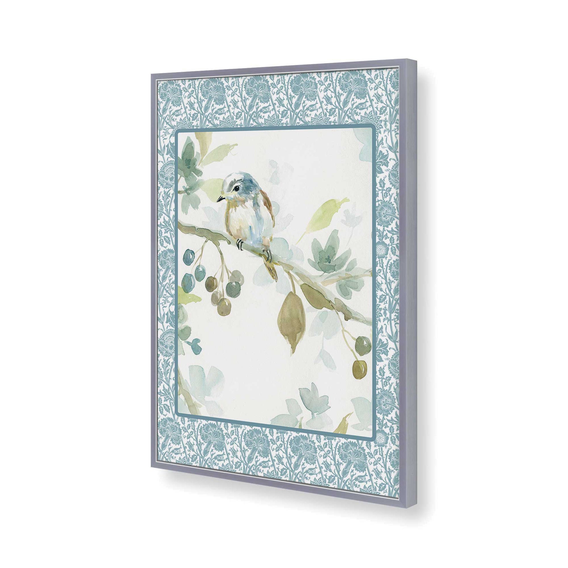 [Color:Polished Chrome], Picture of art in a Polished Chrome frame of the corner
